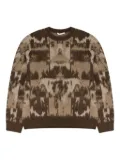 Helmut Lang jacquard sweater - Brown