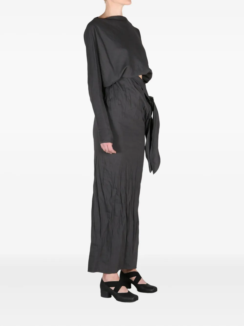 Cortana asymmetric maxi dress - Grijs