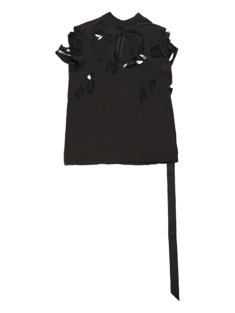 Rick Owens DRKSHDW cotton distressed top