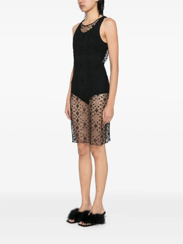 Kiki De Montparnasse diamante-embroidered Midi Dress | Black | FARFETCH