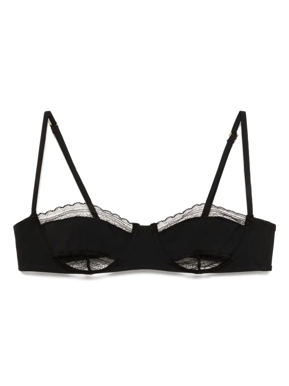 lace inset balconette bikini top