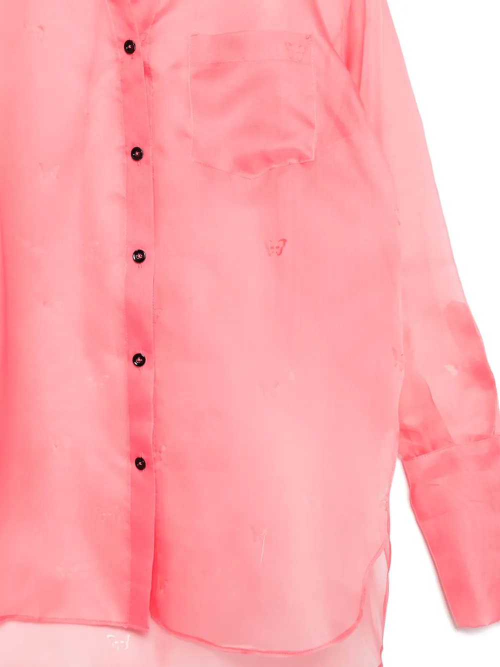 Kiki de Montparnasse Organza blouse met uitgesneden detail Roze