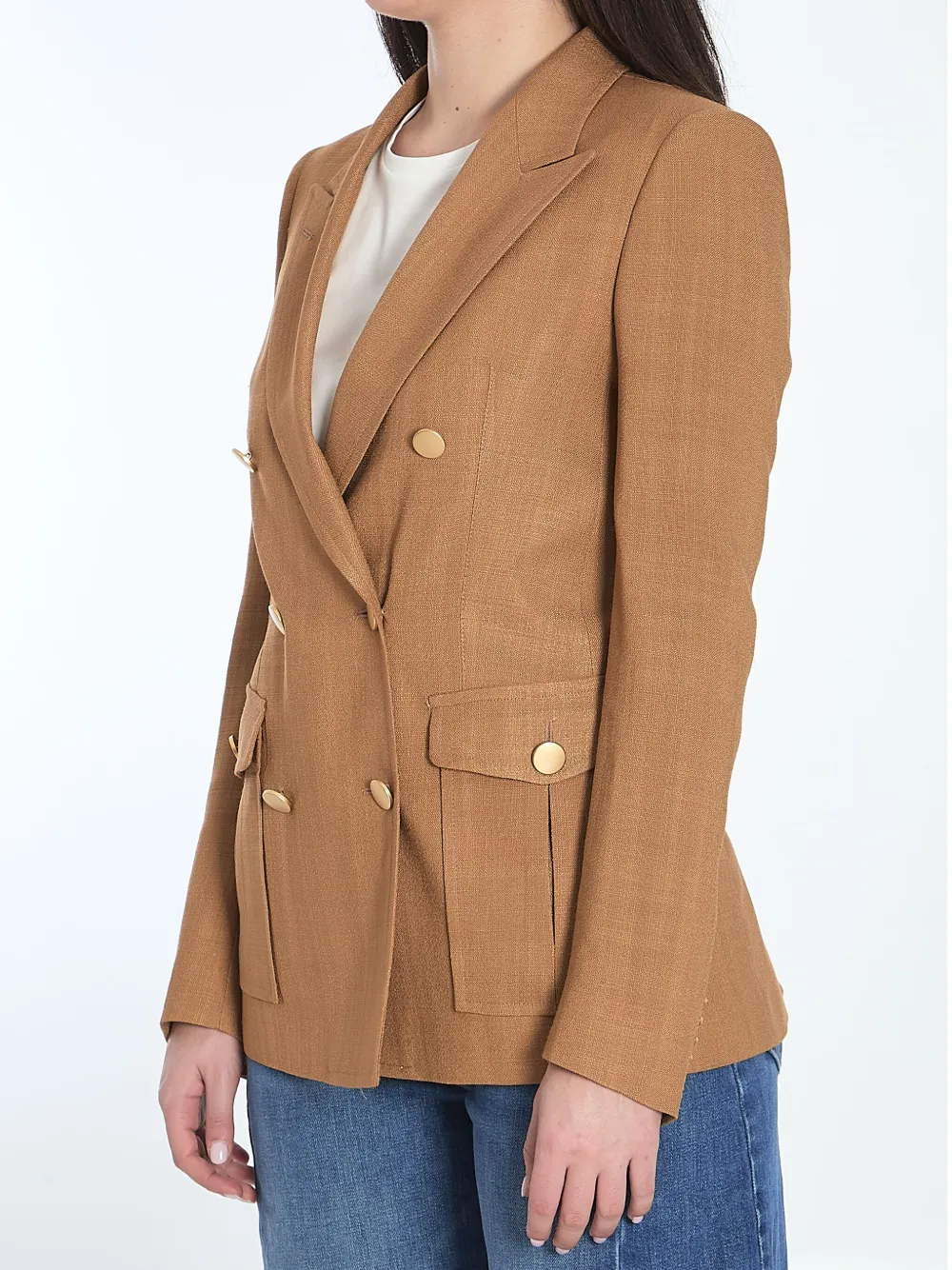 Tagliatore Blazer met dubbele rij knopen - Beige