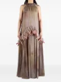 YANGKEHAN silk maxi dress - Neutrals