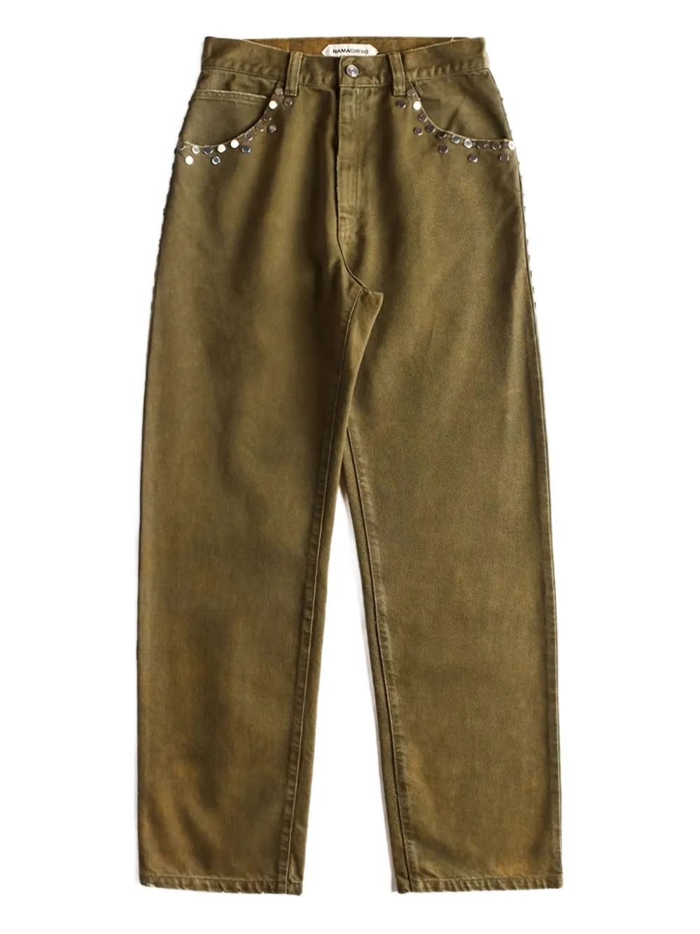 Namacheko studded detail jeans | Green | Image 1