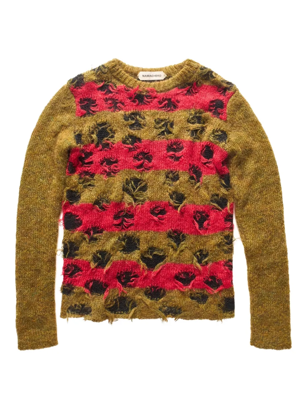 Namacheko Double Layer Intarsia "Green" sweater | Green | Image 1
