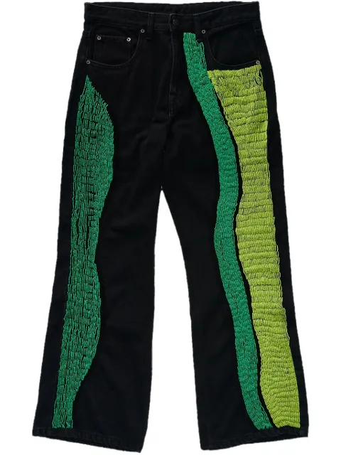 Glass Cypress bead-embellished jeans