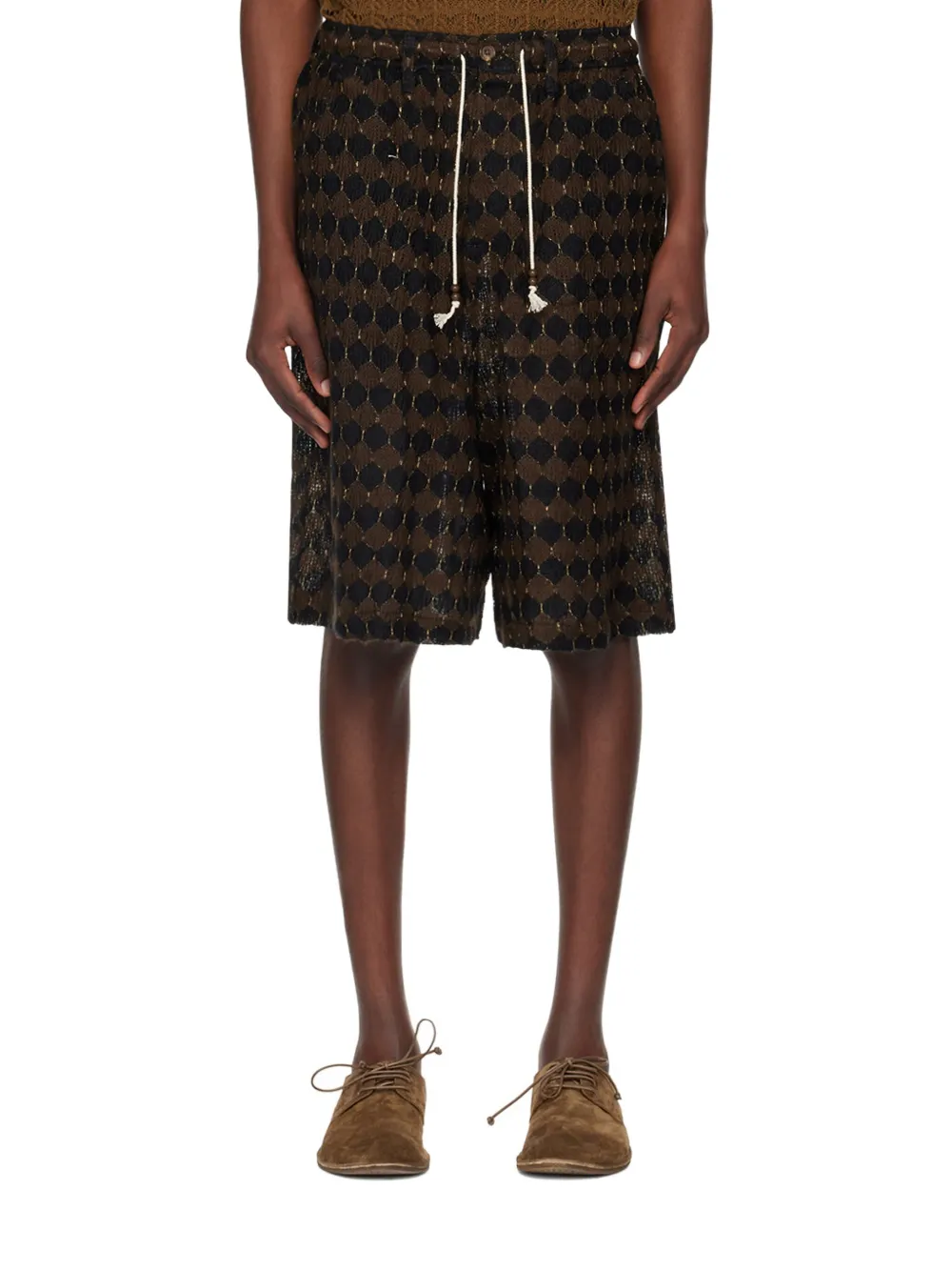 Glass Cypress Chenille Shorts Black In Black