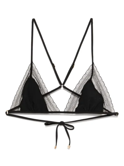 Kiki de Montparnasse lace inset string bikini top