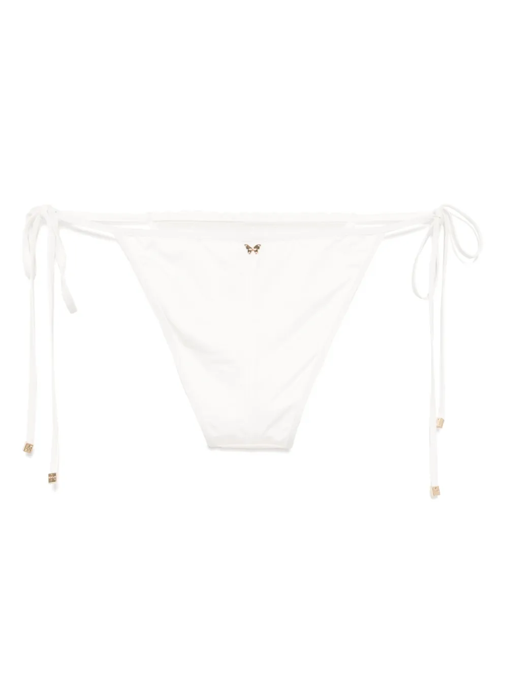 lace inset string bikini bottom
