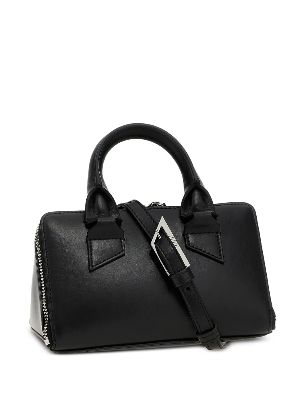The Attico Friday leren shopper Zwart