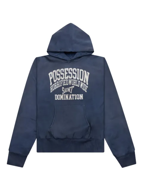 SAINT MXXXXXX arched-logo hoodie