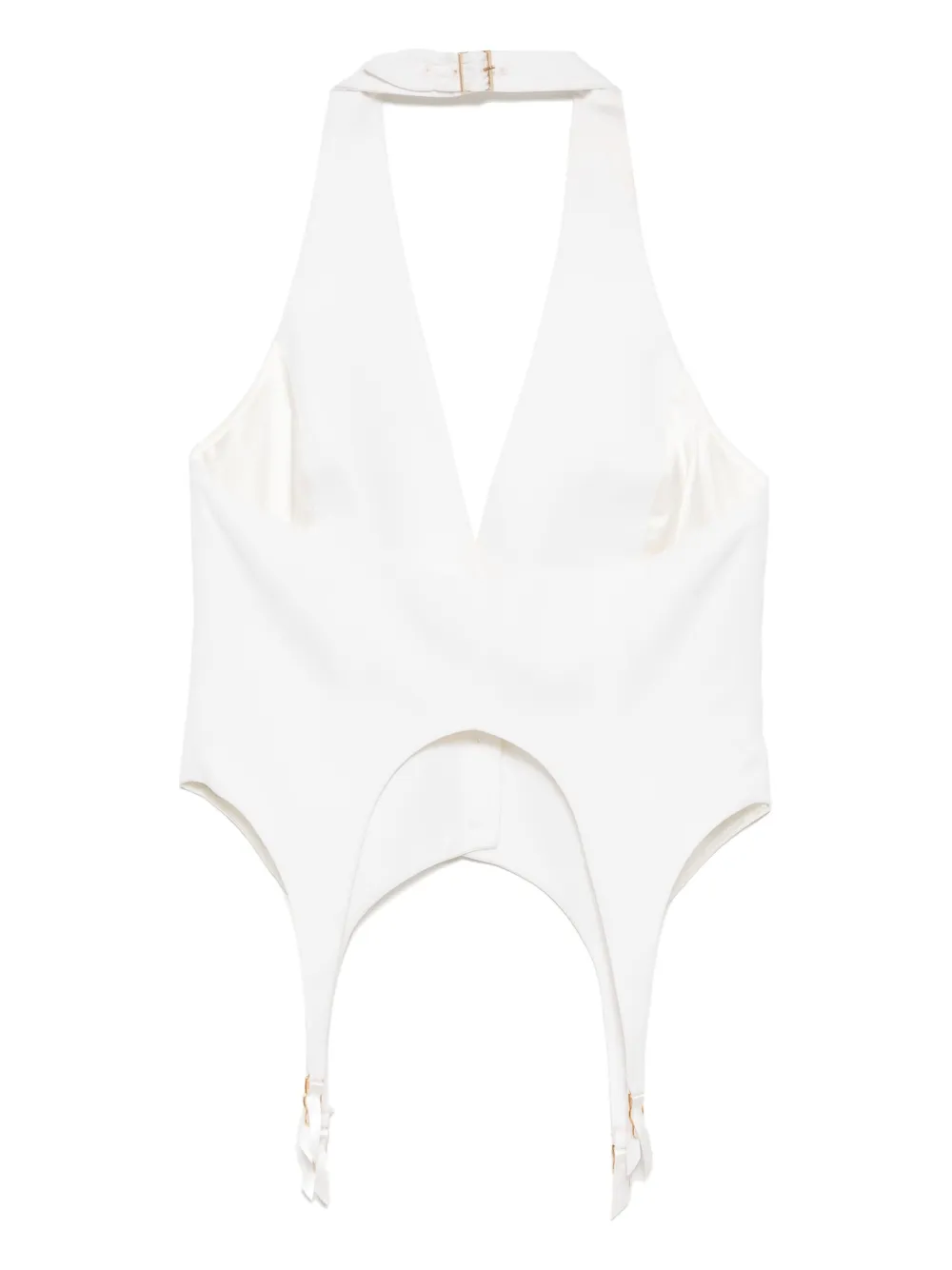 Kiki de Montparnasse Gilet met jarretelgordel - Beige