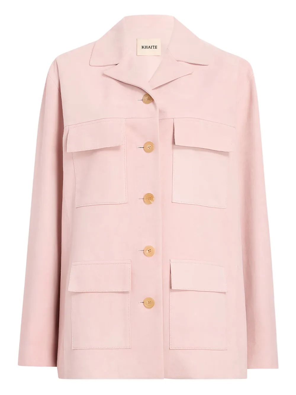 Shop Khaite Morsson Button-up Jacket In Pink