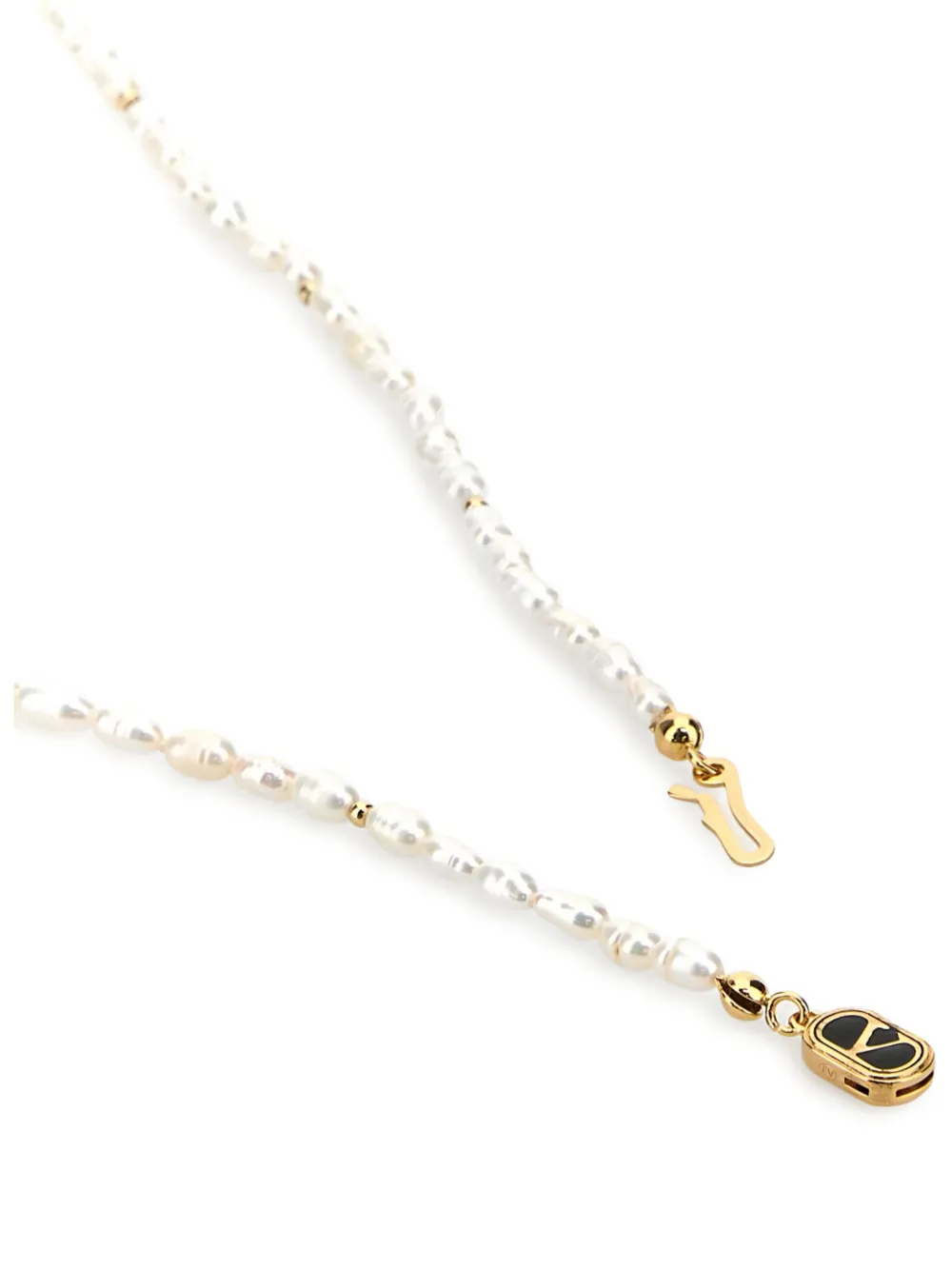 Valentino Garavani Women Pearls Ovalette Necklace In White
