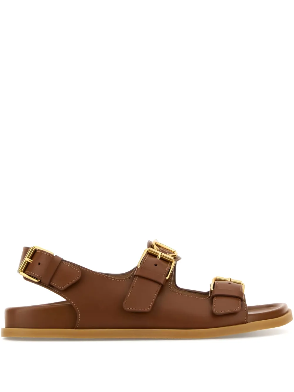 Valentino Garavani leather sandals Brown