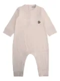 Moncler Enfant logo-patch romper - Neutrals