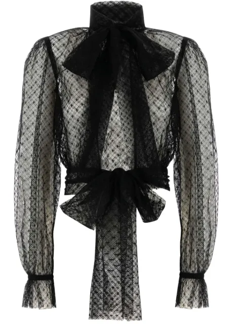 Dolce & Gabbana blusa de encaje con detalle de moño