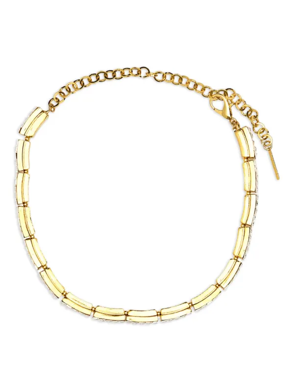 Alessandra Rich Crystal-embellished Necklace in Gold