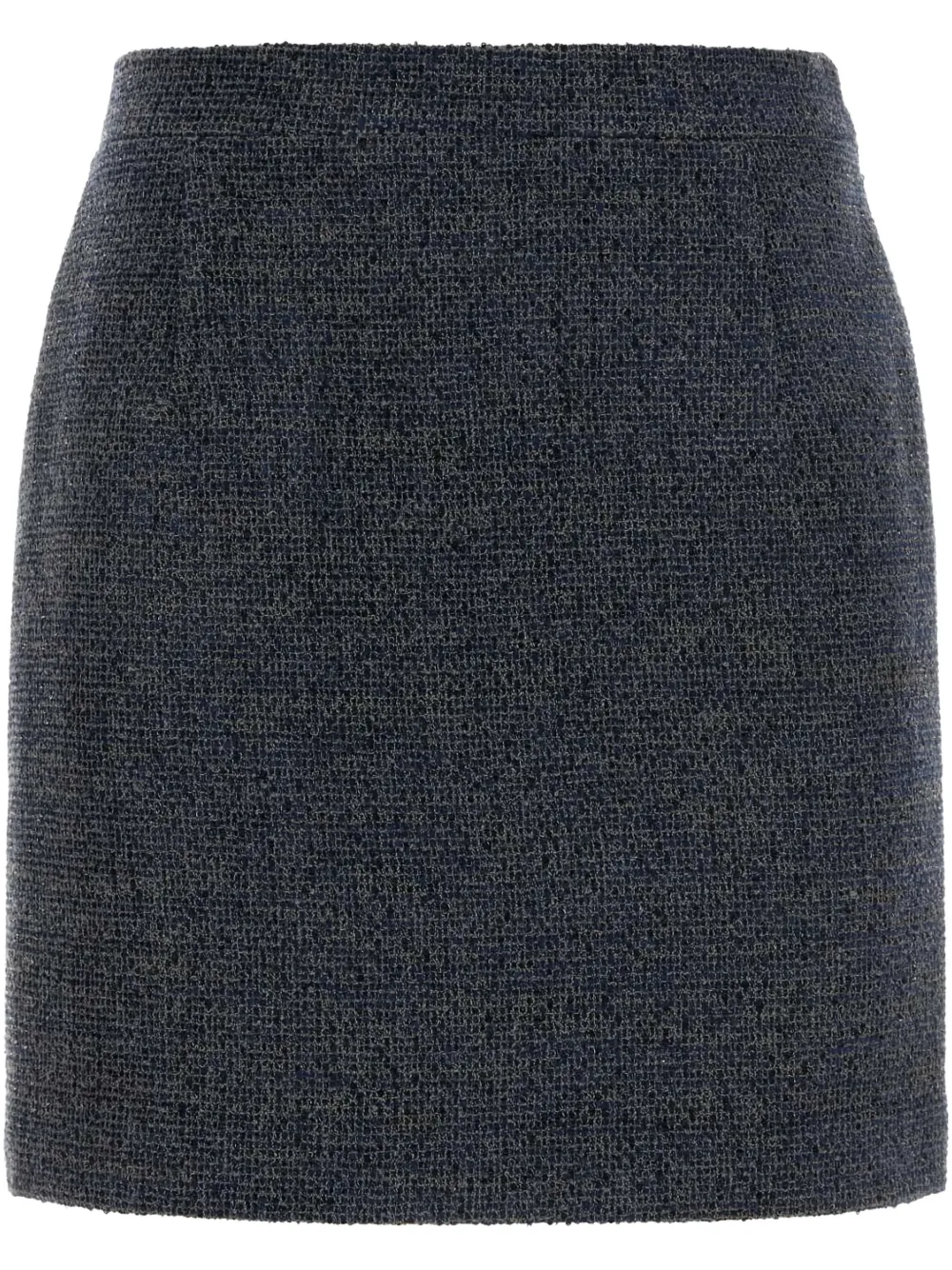 embroidered tweed mini skirt