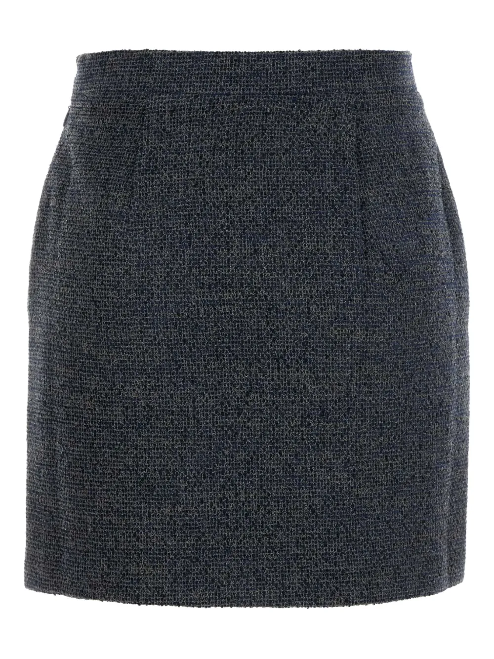 Alessandra Rich embroidered tweed mini skirt - Grijs