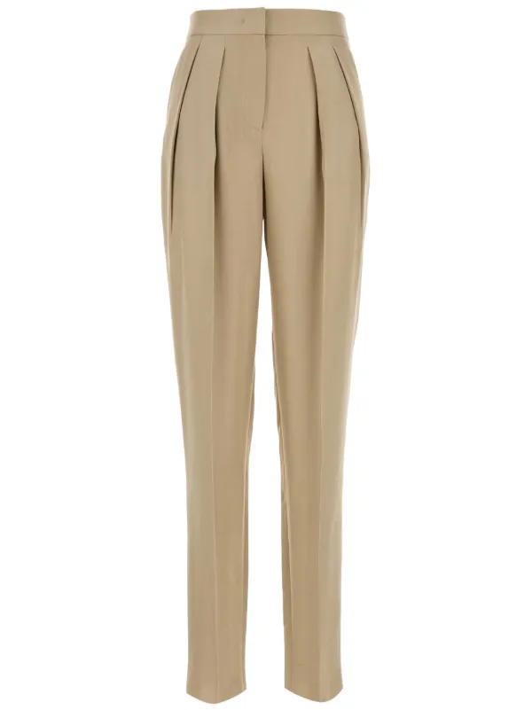【関税&送料込】Giorgio Armani Silk Trouser With Pinces Giorgio Armani Silk Satin Pleated Straight-Leg Trousers