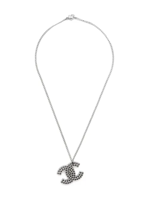 Collier CC à pendentif logo - CHANEL Pre-Owned - Modalova