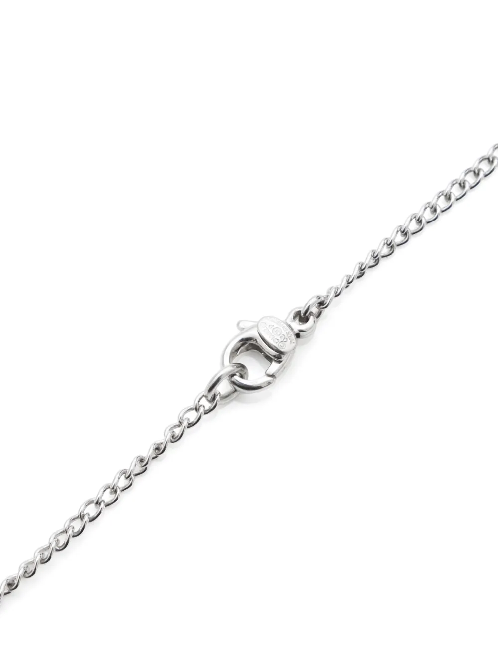 Pre-owned Chanel 2003 Cc Pendant Necklace In Silver