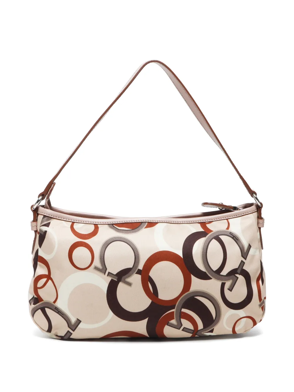 Ferragamo Pre-Owned 2000s Gancini-print shoulder bag - Beige