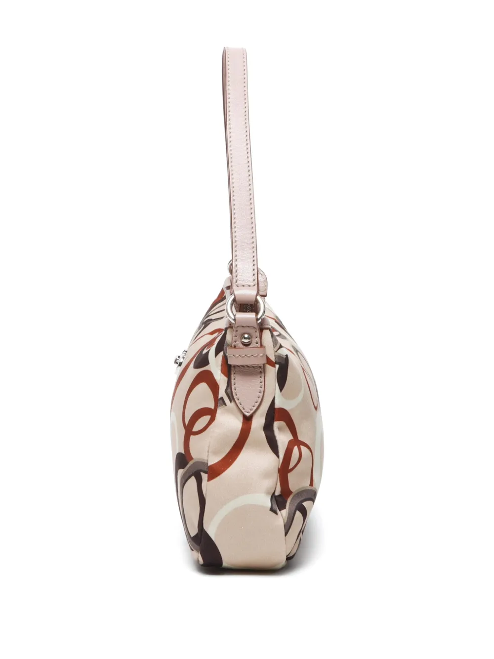 Pre-owned Ferragamo 2000s Gancini-print Shoulder Bag In Neutrals