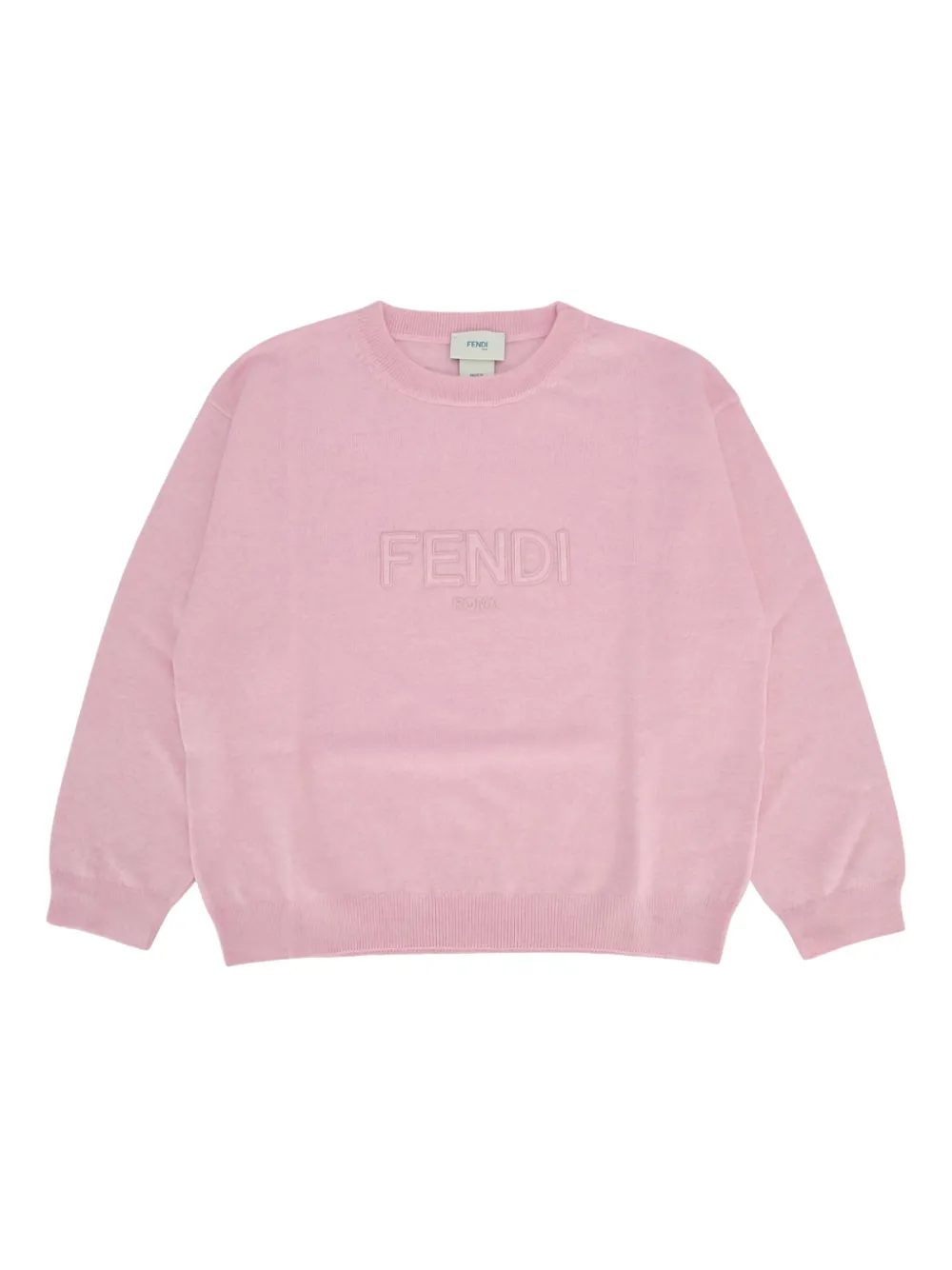Fendi Kids Sweater met geborduurd logo Roze