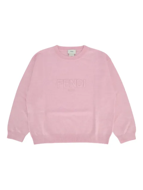 Fendi Kids logo-embroidered sweatshirt 