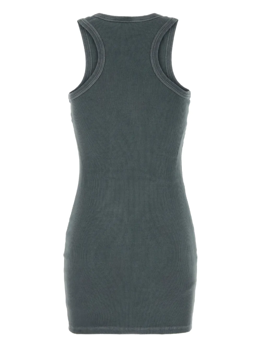 Miu Geribbelde mini-jurk Grijs