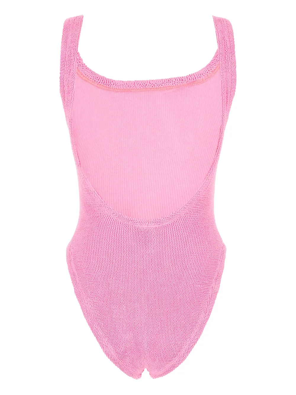 Hunza G square-neck swimsuit - Roze