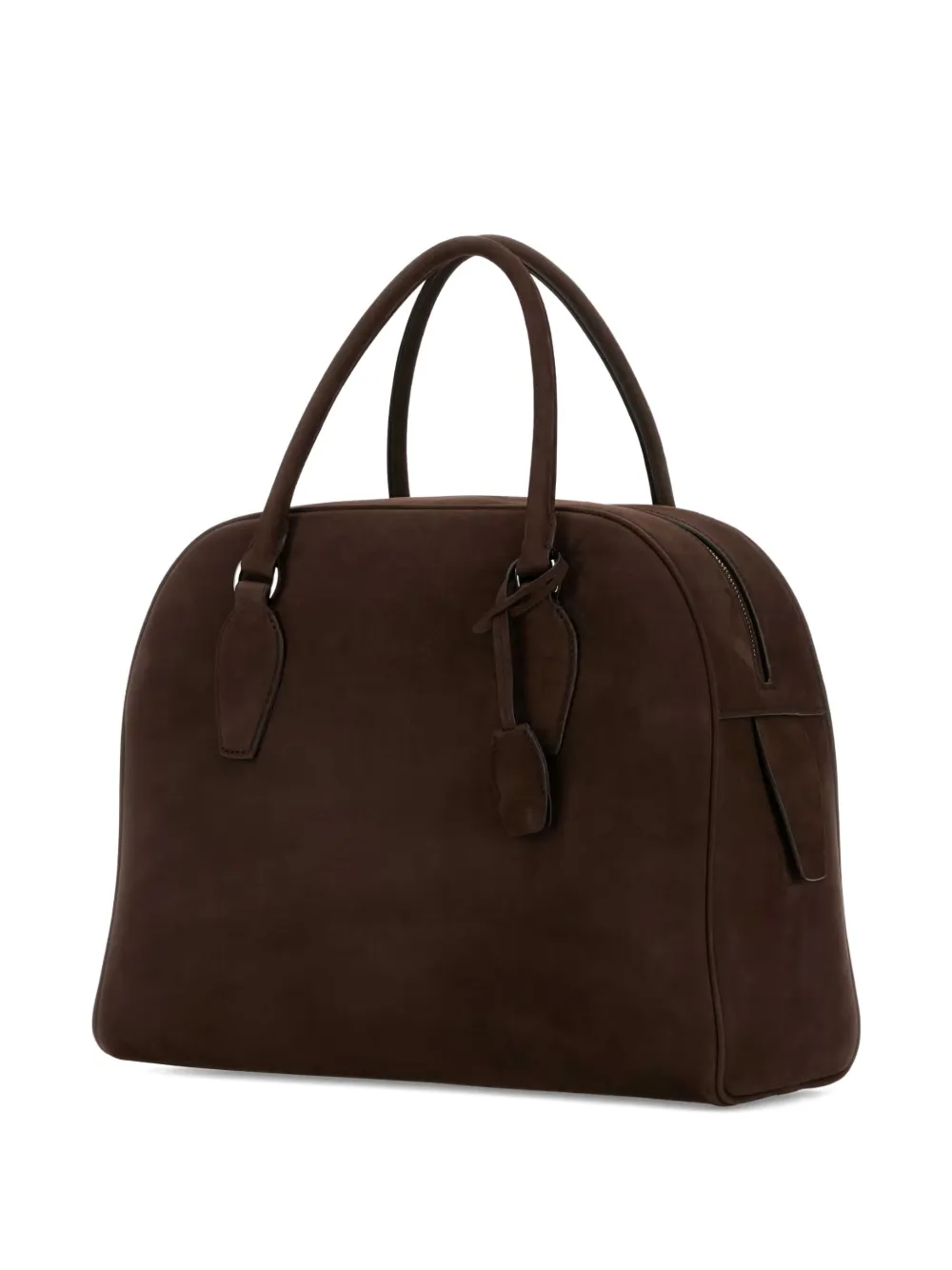 The Row Suede India 12 Handbag With Metal Lock In Brown