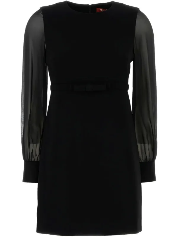 Max Mara Ritmo Mini Dress | Black | FARFETCH JO