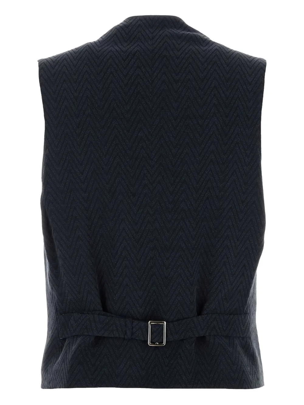 Giorgio Armani zigzag waistcoat - Blauw