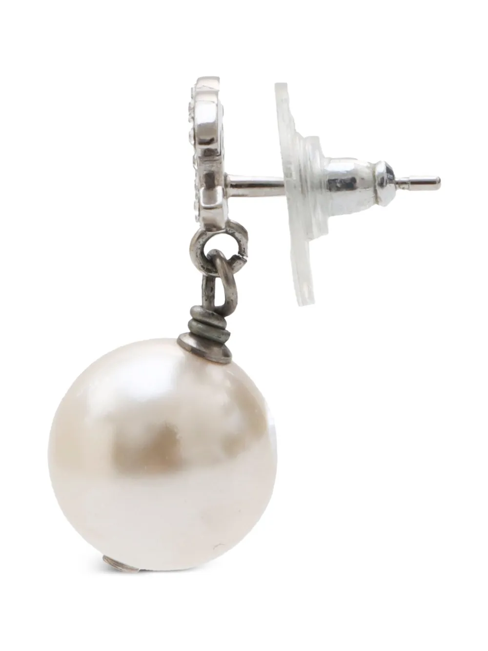 CHANEL Pre-Owned 2015 oorbellen met CC logo - Zilver