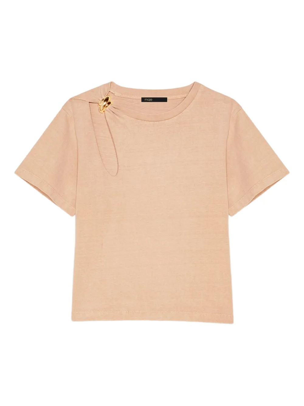 Maje playera con detalle de joya | neutro | Image 1