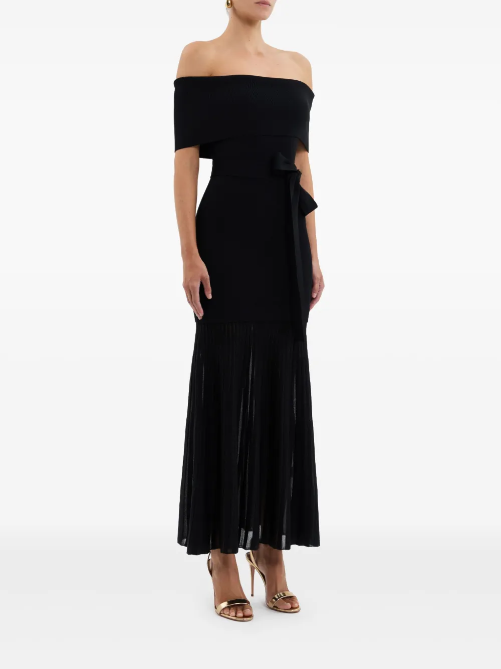 Rebecca Vallance Mariana midi-jurk Zwart
