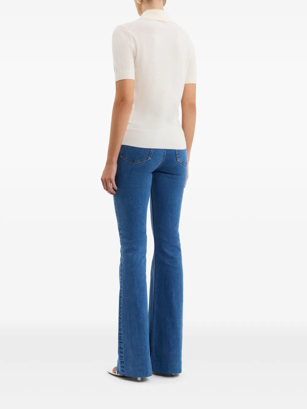 Rebecca Vallance Indy Polo Knit Top In White