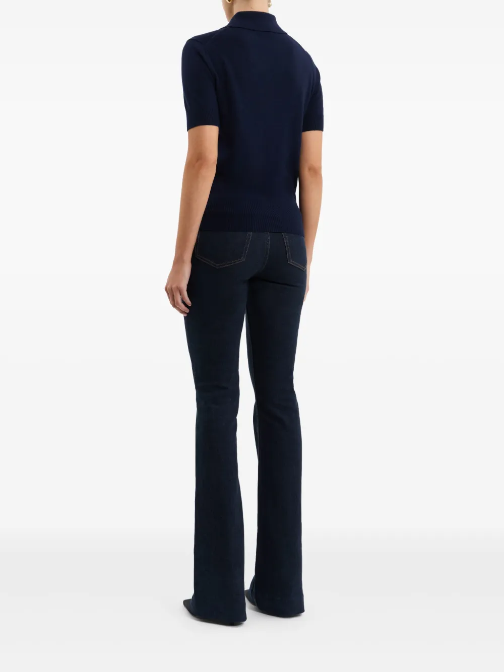 Rebecca Vallance Indy Polo Knit Top In Blue