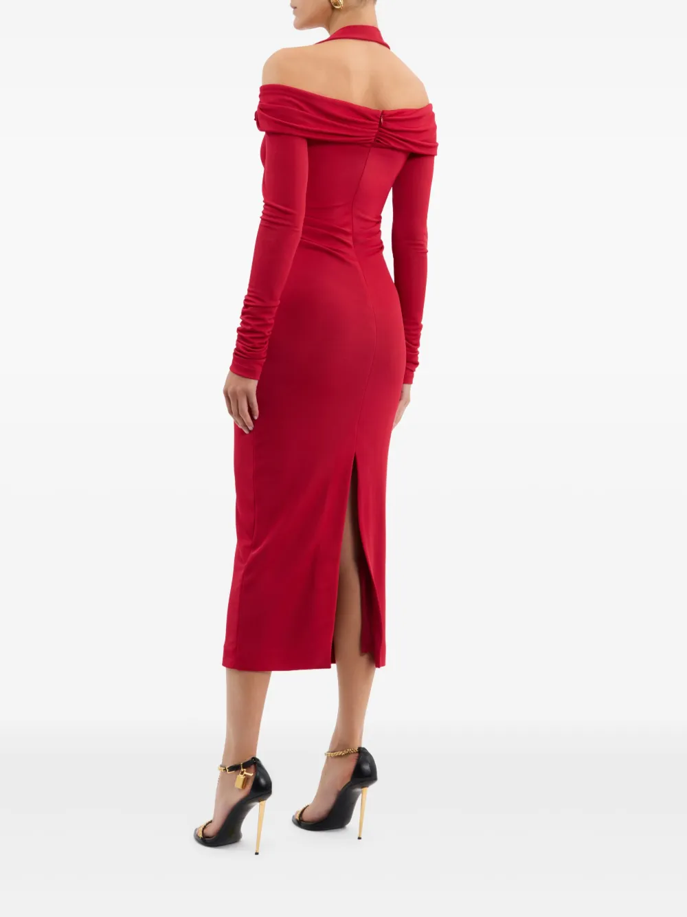 Rebecca Vallance Carmine midi-jurk Rood