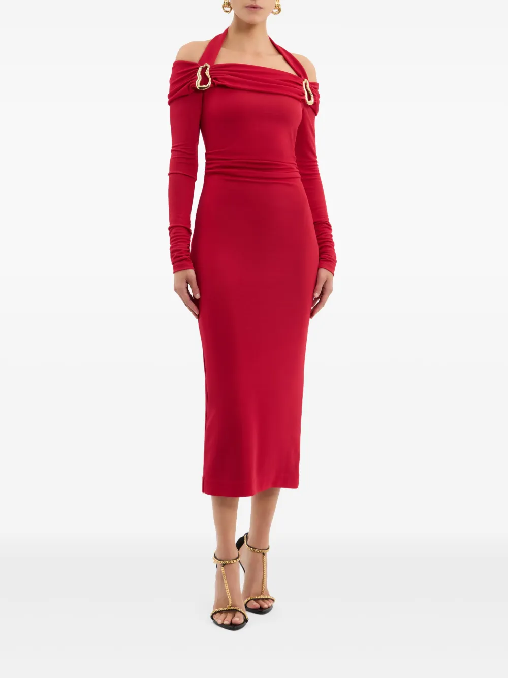 Rebecca Vallance Carmine midi-jurk - Rood