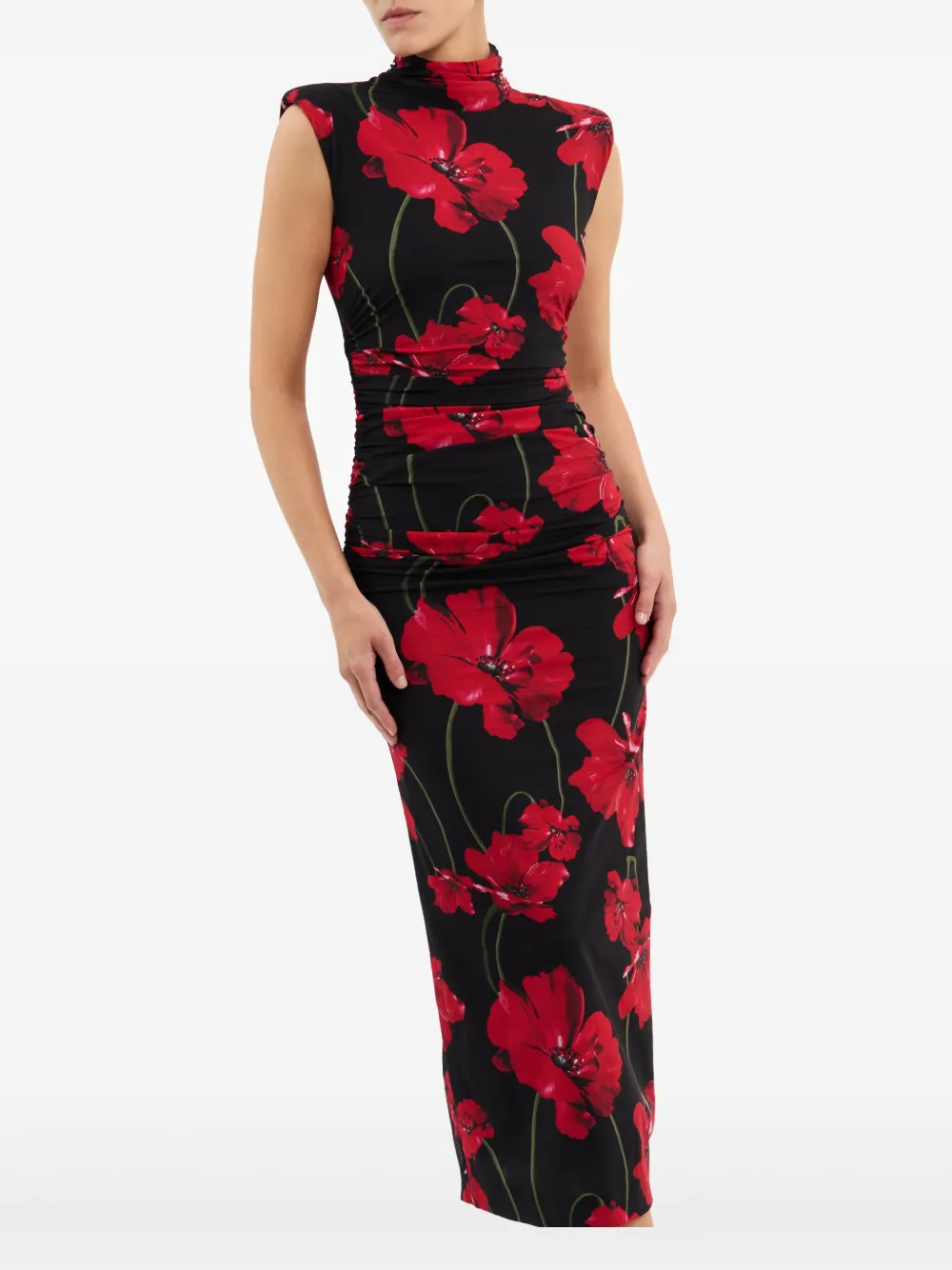 Rebecca Vallance Poppy Field midi-jurk Zwart