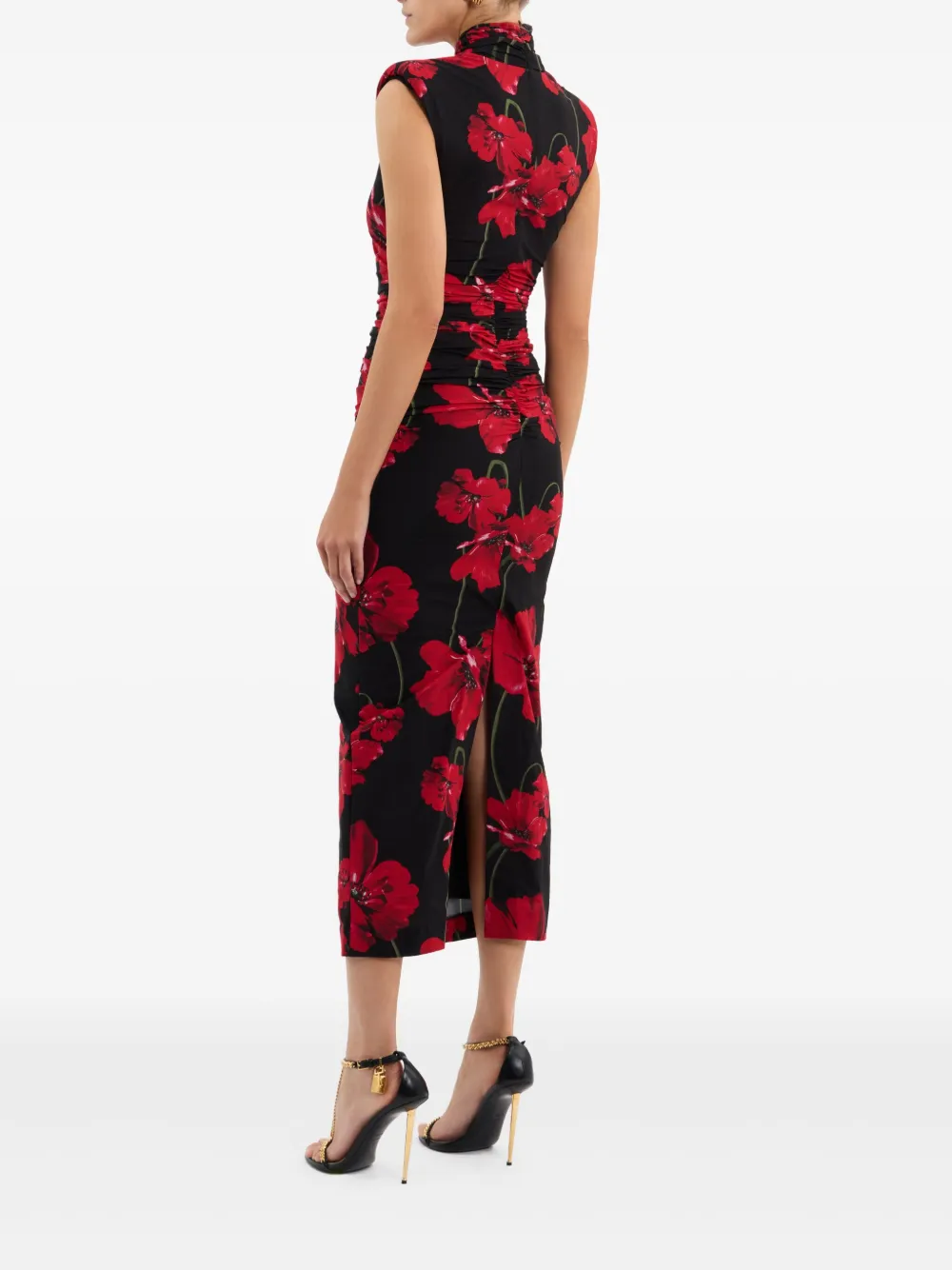 Rebecca Vallance Poppy Field midi-jurk Zwart