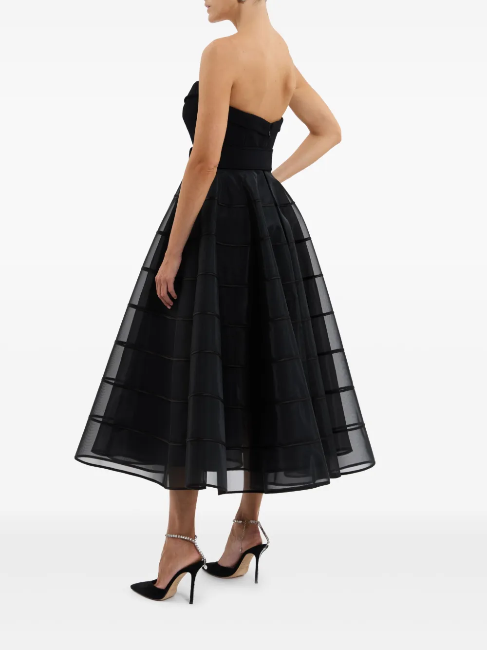 Rebecca Vallance Marcella midi-jurk Zwart