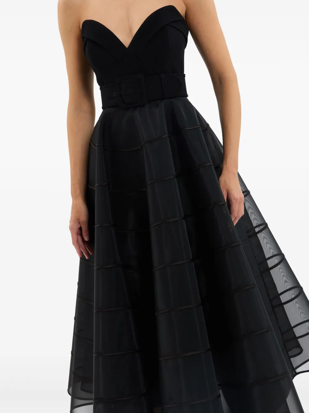 Rebecca Vallance Marcella midi-jurk Zwart