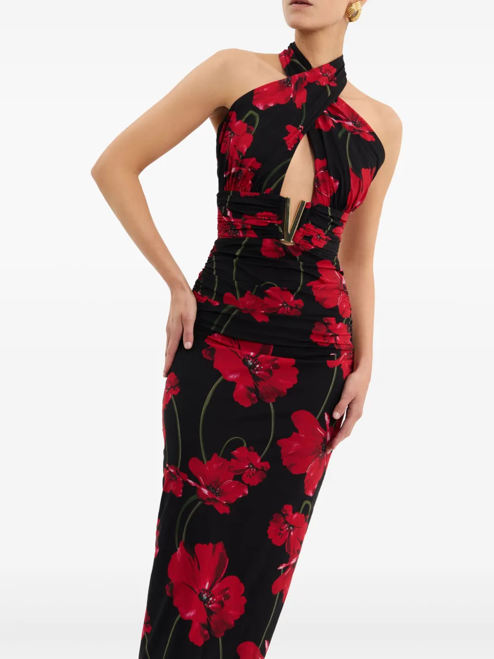 Rebecca Vallance Poppy Field maxi-jurk Zwart