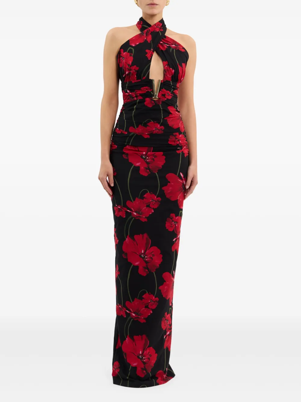 Rebecca Vallance Poppy Field maxi-jurk - Zwart